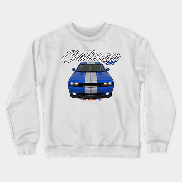 Challenger SRT8 Blue by pjesusart Crewneck Sweatshirt by PjesusArt